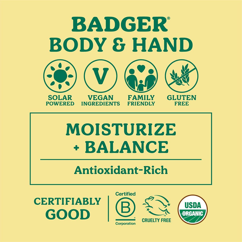 Badger - Aromatherapy Massage Oil, Lavender With Bergamot & Balsam Fir, Certified Organic With Essential Oils, 4 Fl Oz