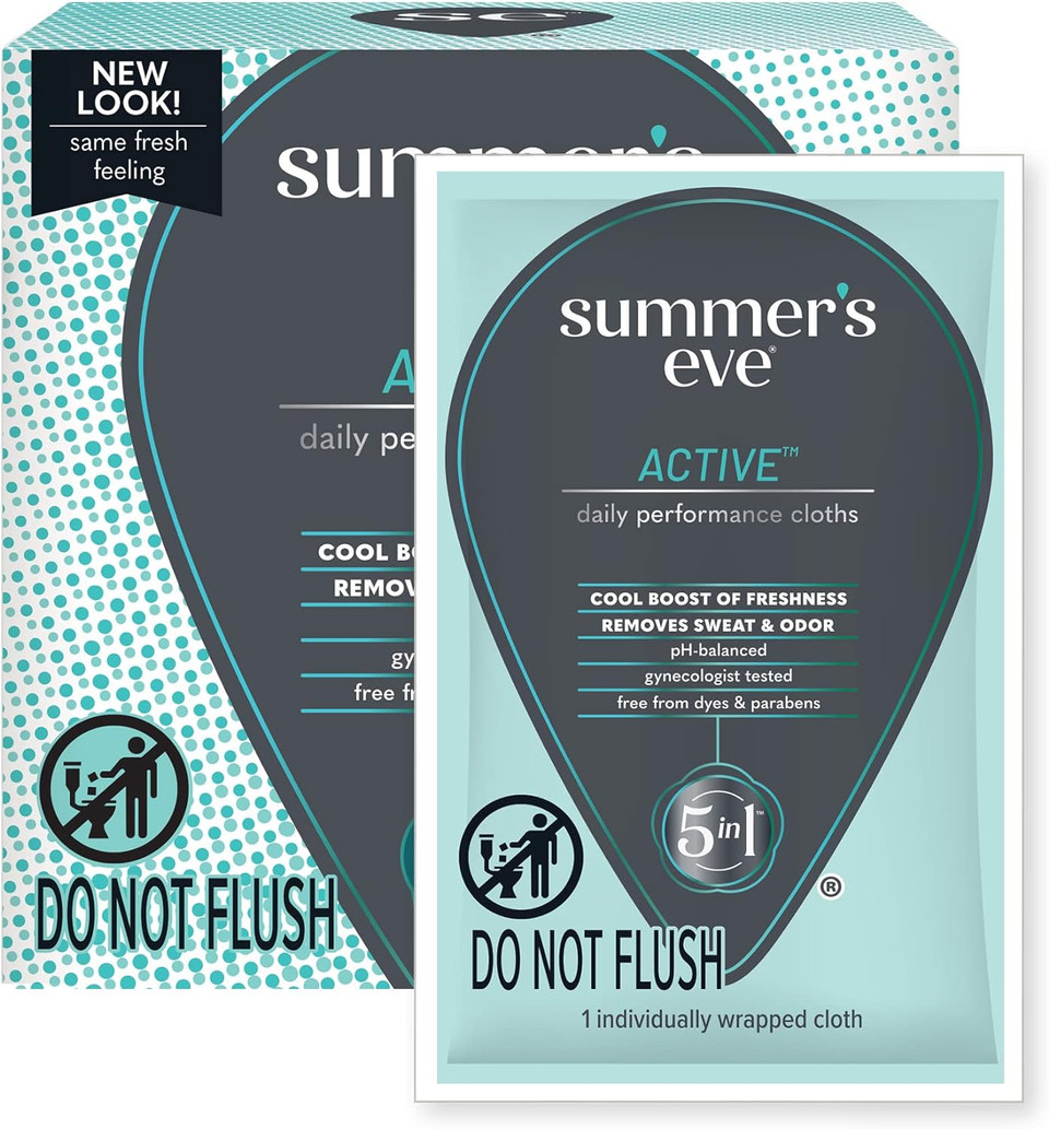 Summer'S Eve Active Daily Perfomance Feminine Wipes, Ph Balanced, 14 Count