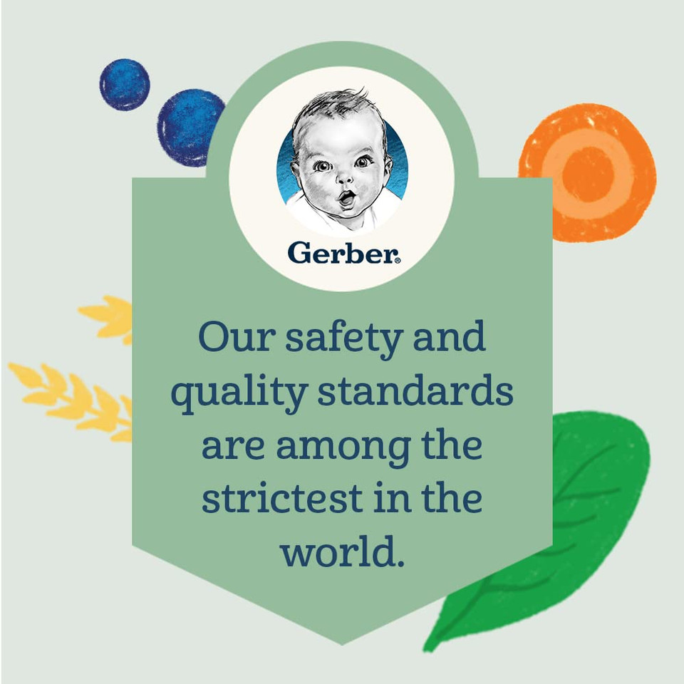 Gerber Baby Food Pouches, Toddler 12+ Months, Fruit & Yogurt Peaches & Cream, 3.5 Ounce (Pack Of 12)