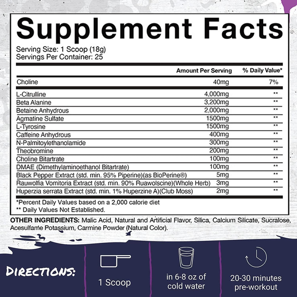 Gaspari Nutrition Superpump Aggression Pre-Workout: Energy, Focus, Endurance, Recovery, Creatine And Caffeine, 25 Servings (Gangsta Grape)
