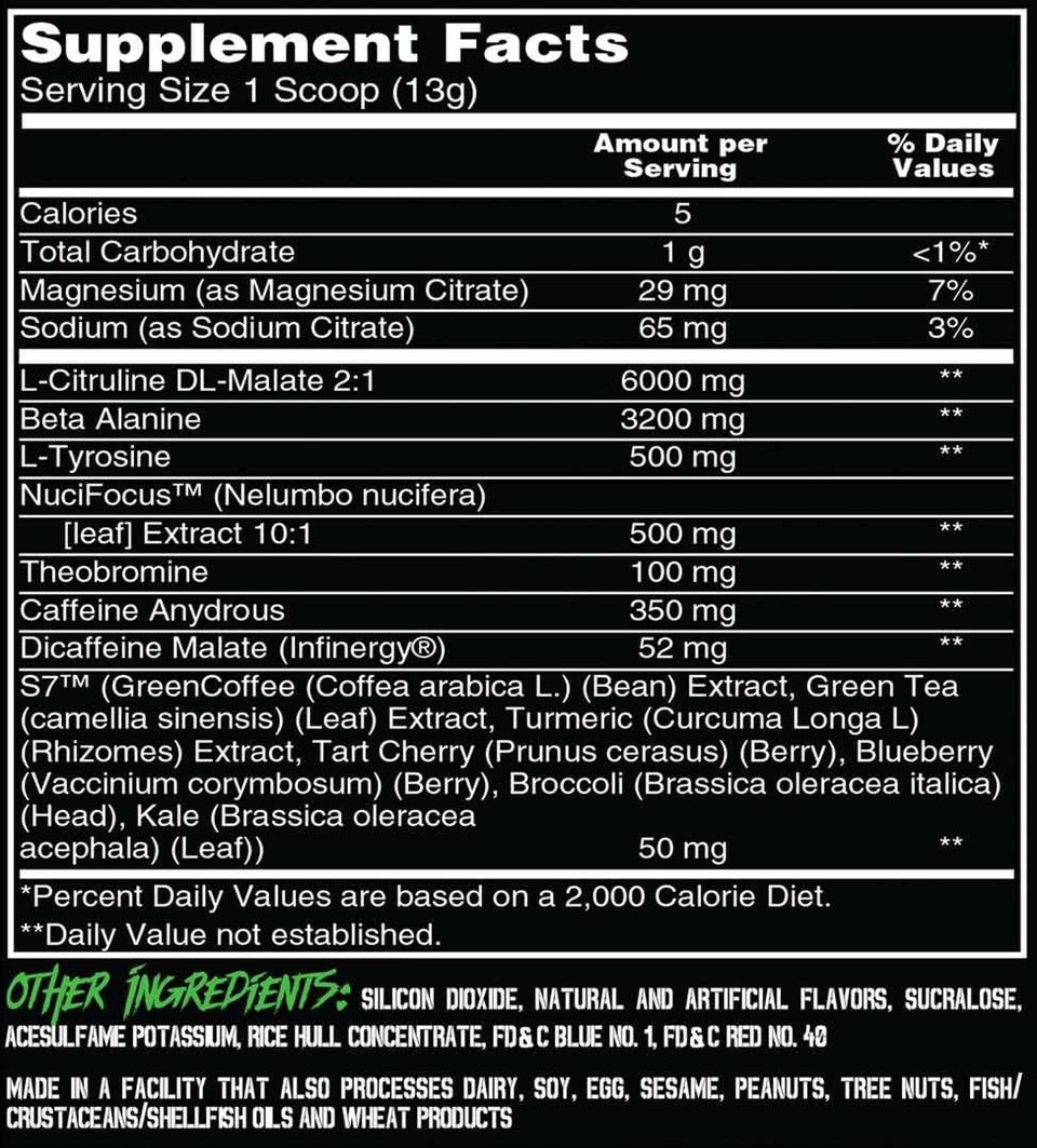 Outbreak Pathogen Pre Workout - Energy Boosting Preworkout Powder, Energy Inducing Stimulants And Muscle Pump Evoking Compounds, (25 Servings, War-Torn Melon)