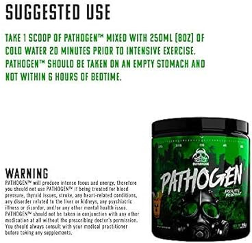 Pathogen Pre Workout - Energy Boosting Preworkout Powder, Energy Inducing Stimulants And Muscle Pump Evoking Compounds, (25 Servings, Nuka Colada)11.46 Ounce (Pack Of 1)
