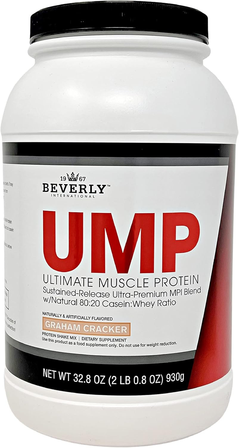 Beverly International Ump Protein Powder, Cookies & Cream. Unique Whey-Casein Ratio Builds Lean Muscle. Easy To Digest. No Bloat. (32.8 Oz) 2Lb .8 Oz