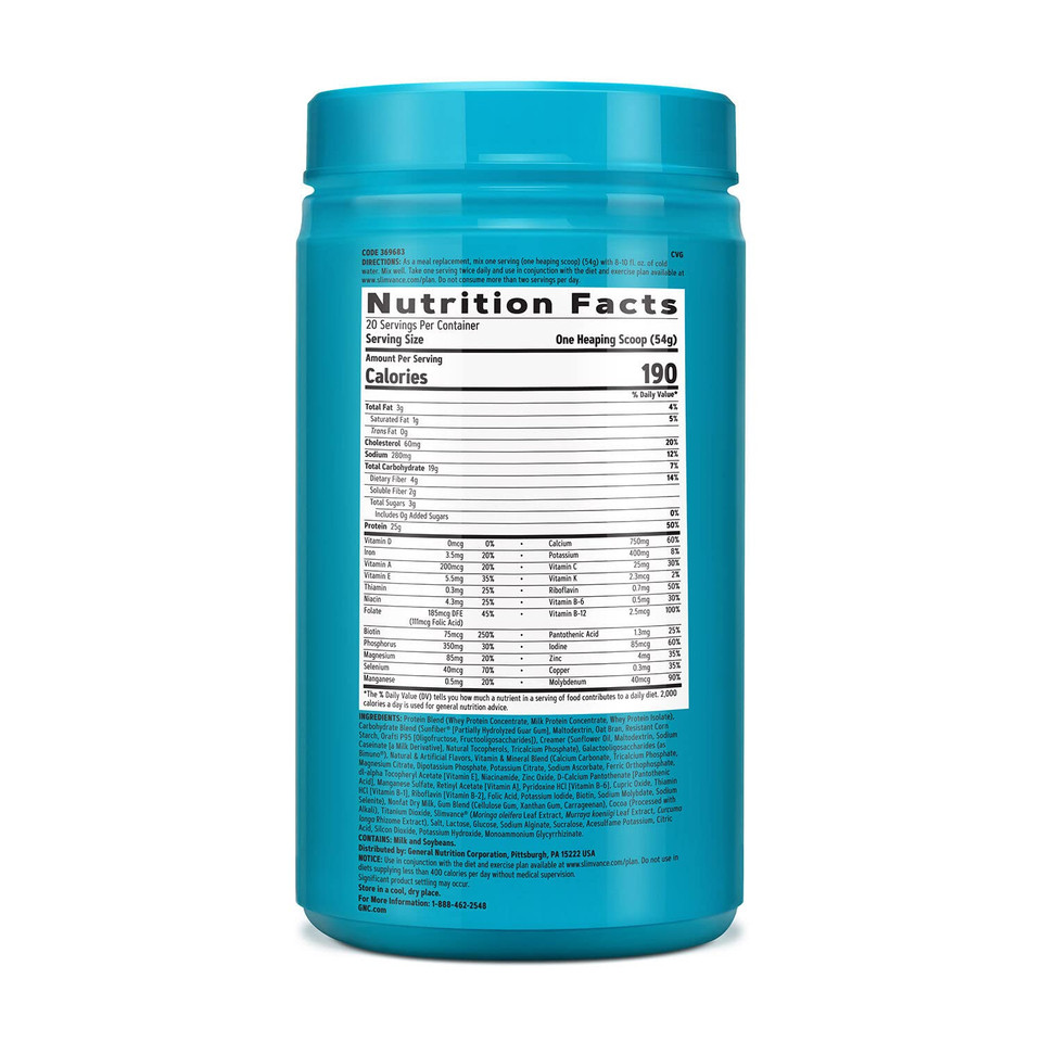 Gnc Total Lean Shake + Slimvance | Caffeine Free Protein Powder, Helps Reduce Body Weight | Vanilla Carmel | 20 Servings2.4 Pound (Pack Of 1)