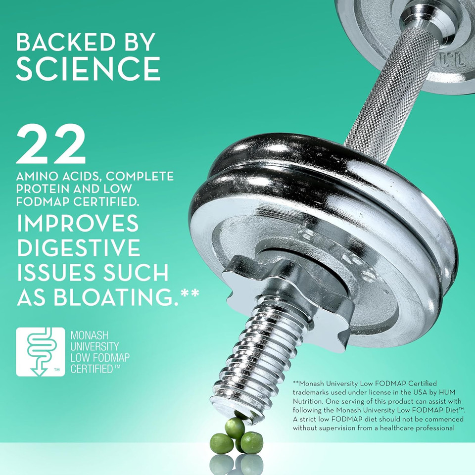 Hum Core Strength Vanilla Protein Powder - Digestion Friendly Vegan Plant Protein For Shakes (15 Servings)