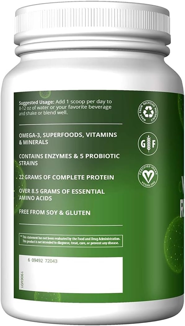 Mrm Nutrition Veggie Meal Replacement Protein | Chocolate Mocha Flavored | 22G Complete Plant Based Protein | Meal On-The-Go | Mediate Hunger | Balanced Macronutrient Formula | 28 Servings