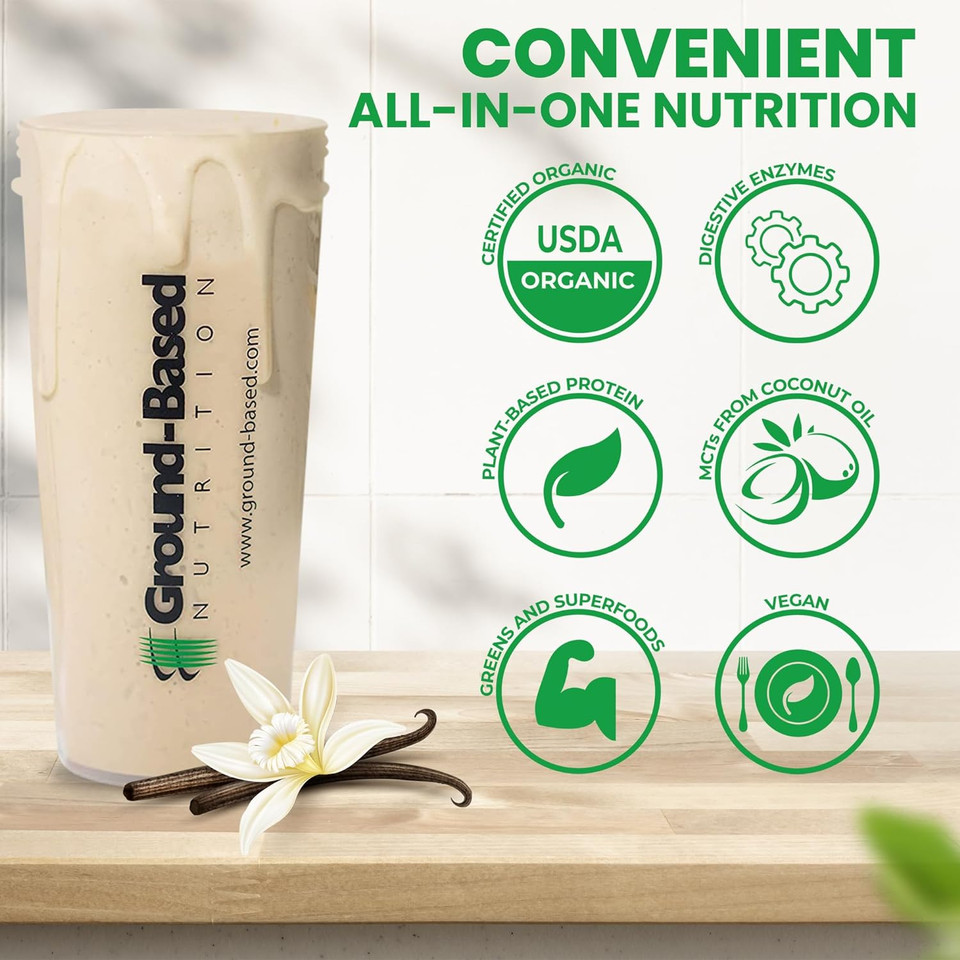 Superfood Protein, Plant-Based Protein Powder  Super Food + Essential Greens  2 Packs Creamy Vanilla (28 Servings)28 Servings (Pack Of 2)