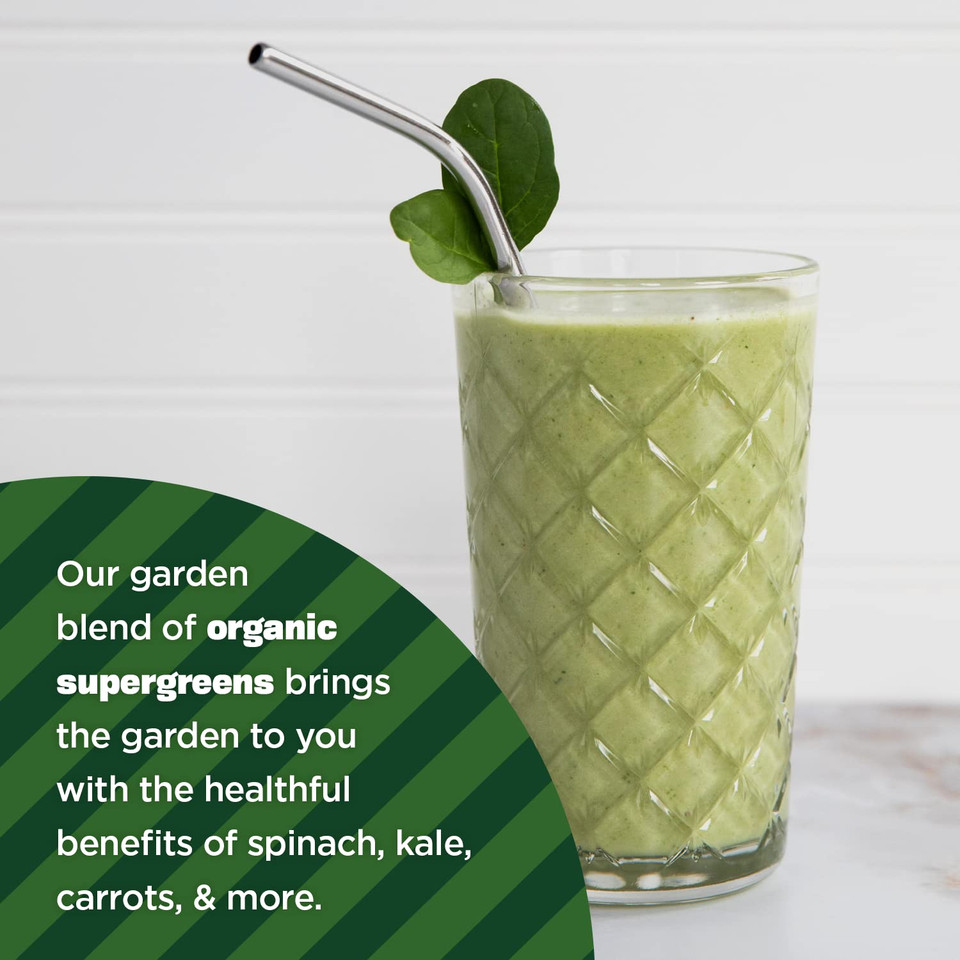 Manitoba Harvest Organic Hemp & Supergreens Powder, 7.5 Oz  Green Superfood Powder With 6G Of Protein, 3G Of Fiber Per Serving  Vegan, Non-Gmo Project Verified - 8 Essential Vitamins & Minerals