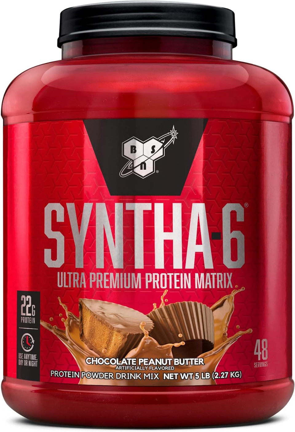 Bsn Syntha-6 Whey Protein Powder With Micellar Casein, Milk Protein Isolate Powder, Chocolate Peanut Butter, 48 Servings (Packaging May Vary)5 Pound (Pack Of 1)