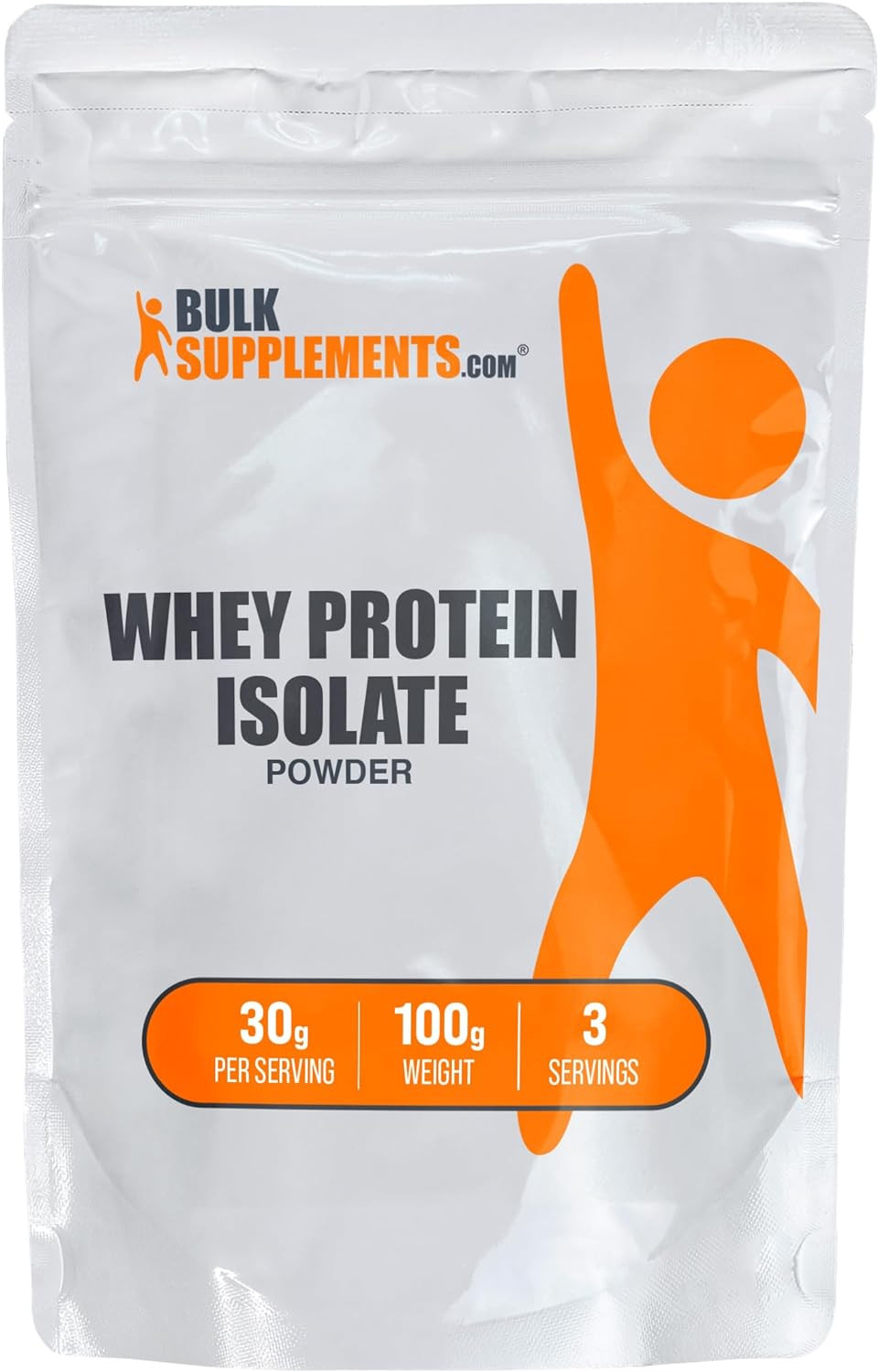 Bulksupplements.Com Whey Protein Isolate Powder - Unflavored Protein Powder, Flavorless Protein Powder, Whey Isolate Protein Powder - Gluten Free, 30G Per Serving, 3 Servings, 100G (3.5 Oz)3.52 Ounce (Pack Of 1)