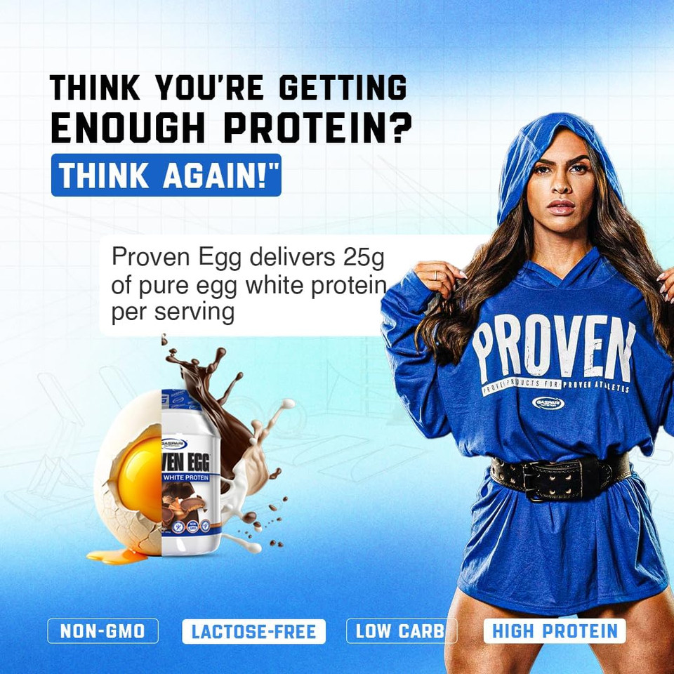Gaspari Nutrition Proven Egg, 100% Egg White Protein, 25G Protein, Keto Friendly, Dairy Free, Lactose Free, Soy Free (2 Lbs, Peanut Butter Cup)