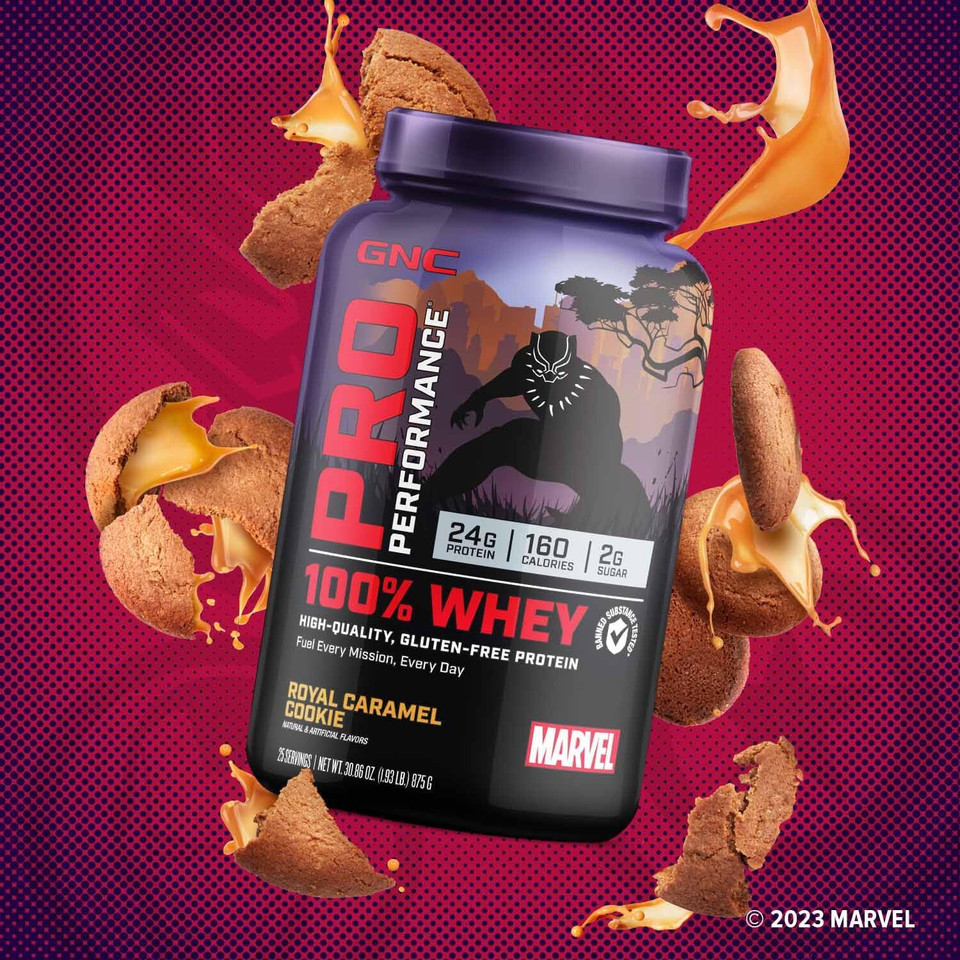 Gnc Pro Performance 100% Whey - Marvel: Royal Caramel Cookie - 25 Servings25 Servings (Pack Of 1)
