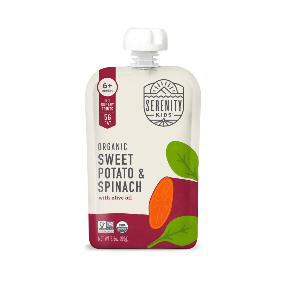 Serenity Kids 6+ Months Usda Organic Veggie Puree Baby Food Pouches | No Sugary Fruits Or Added Sugar | Allergen Free | 3.5 Ounce Bpa-Free Pouch | Sweet Potato & Spinach | 6 Count3.5 Ounce (Pack Of 6) Serenity Kids 6+ Months Usda Organic Veggie Puree Baby Food Pouches | No Sugary Fruits Or Added Sugar | Allergen Free | 3.5 Ounce Bpa-Free Pouch | Sweet Potato & Spinach | 6 Count3.5 Ounce (Pack Of 6)