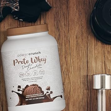 Power Crunch Proto Whey Double Chocolate Protein Powder, 20G Protein, 26 Servings 1 Container Of 2.1 Lbs (962 G)