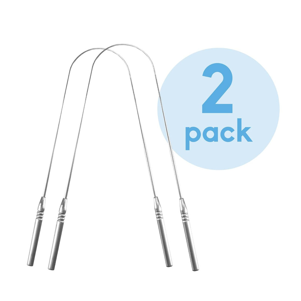 The Humble Co. Tongue Scraper  100% Stainless Steel Tongue Cleaner, For Superior Oral Care, Dental Hygiene And Tongue Cleaning, Helps Eliminate Bad Breath, Bpa Free (2Pk)