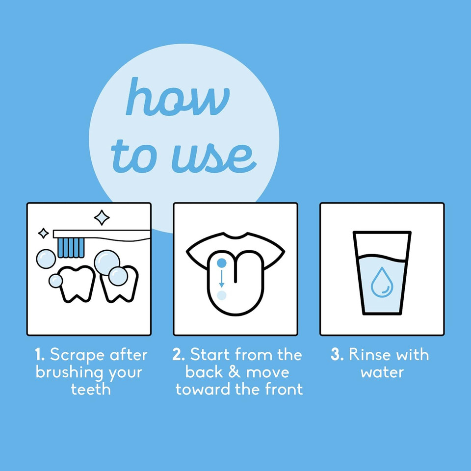 The Humble Co. Tongue Scraper  100% Stainless Steel Tongue Cleaner, For Superior Oral Care, Dental Hygiene And Tongue Cleaning, Helps Eliminate Bad Breath, Bpa Free (2Pk)