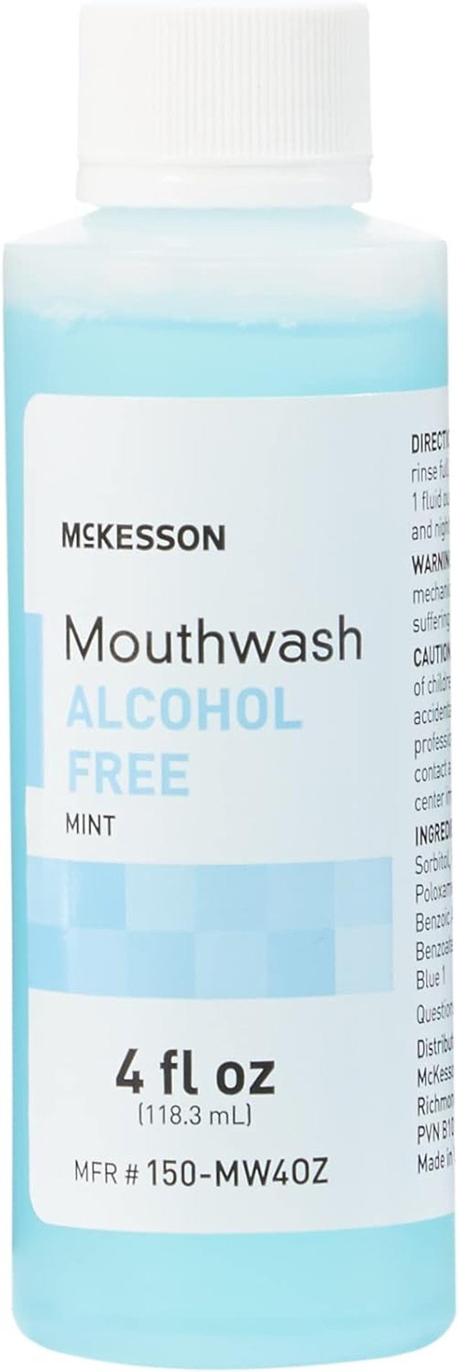 Mckesson Mouthwash, Alcohol-Free, Mint Flavor, 4 Oz, 1 Count