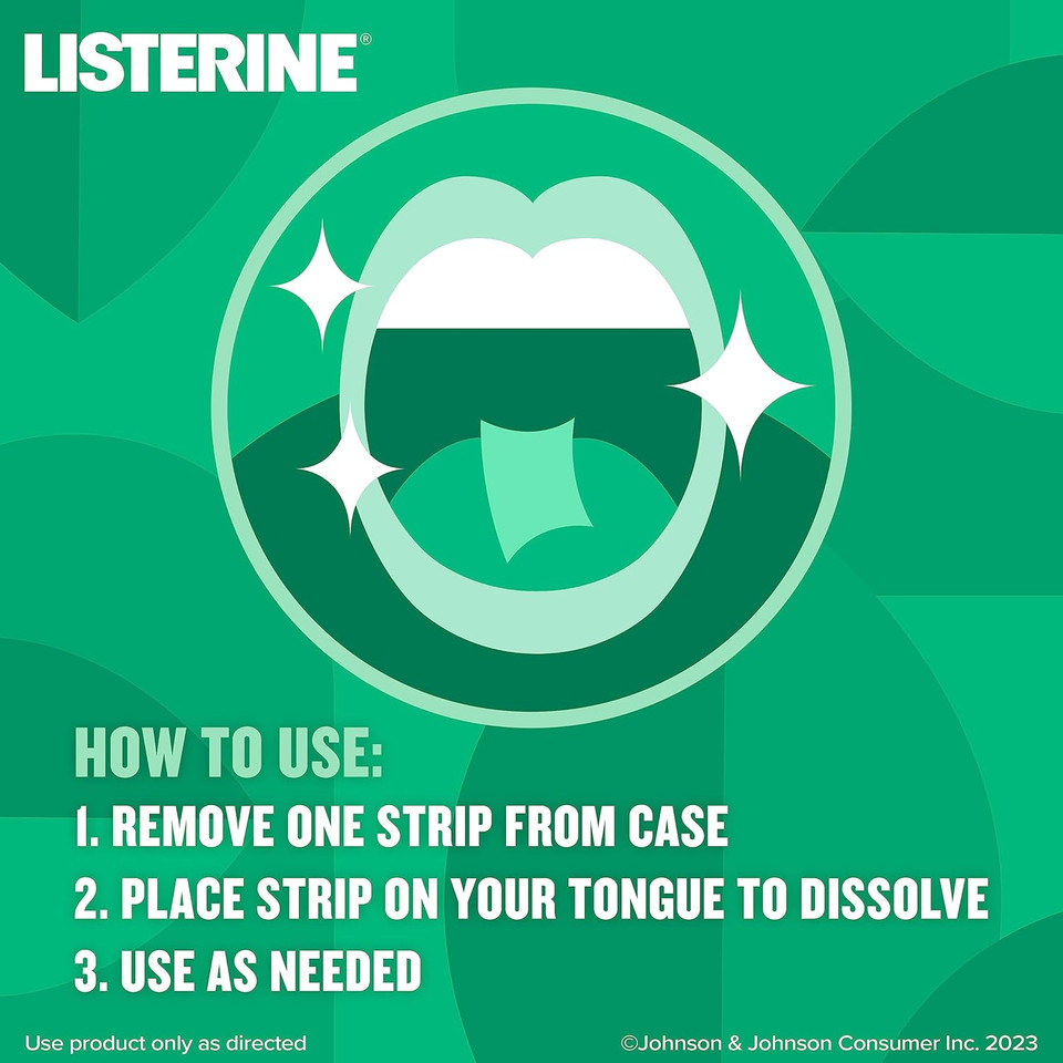 Listerine Freshburst Pocketpaks Fresh Breath Strips, Mint Breath Refresher Strips To Kill 99% Of Bad Breath Germs, Portable Pack, Freshburst Spearmint Flavor, 24-Strips (12 Pack)