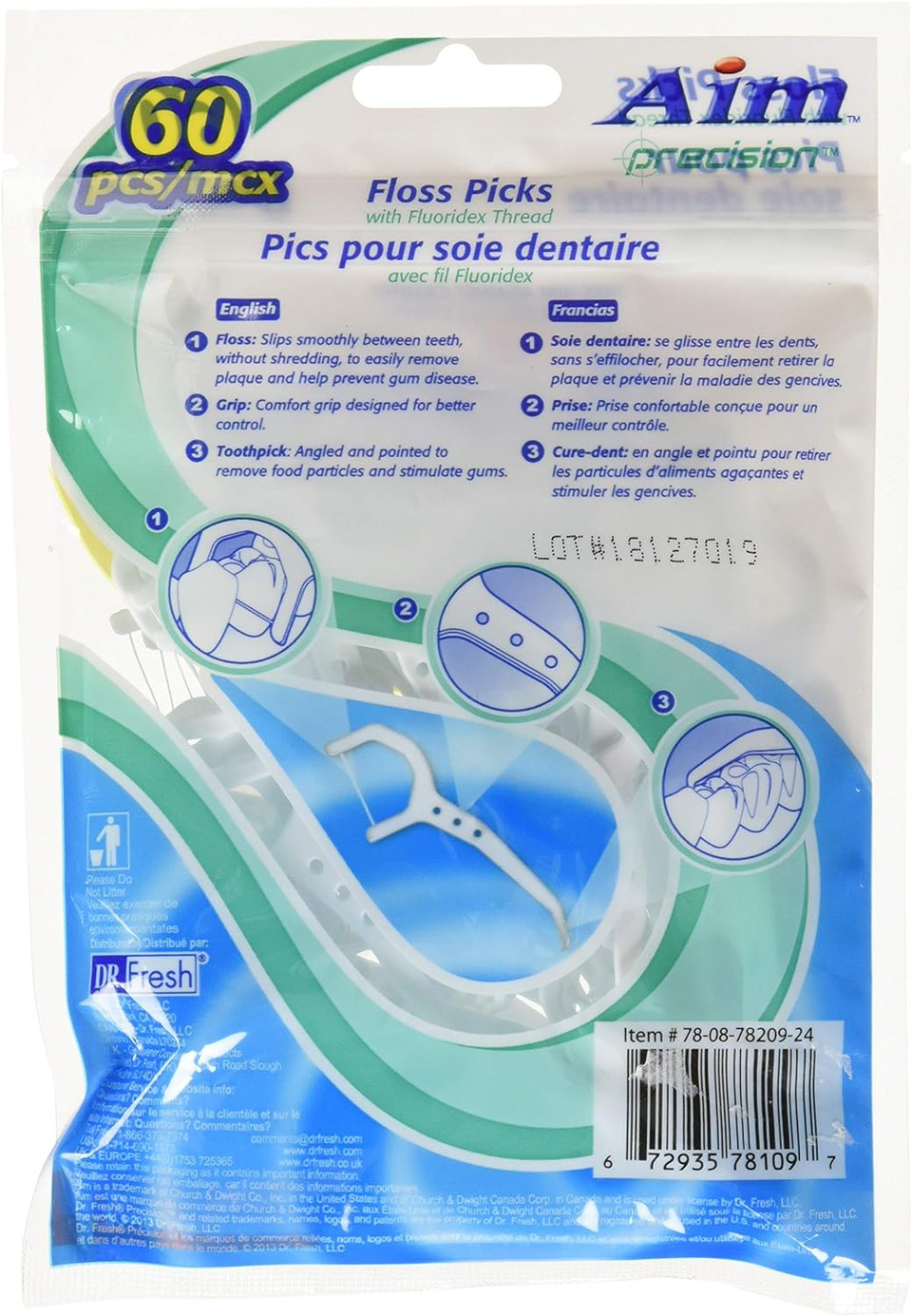 Aim Precision Floss Picks 50 Pack