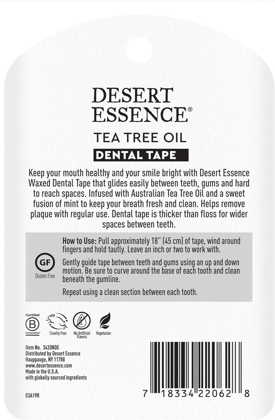 Desert Essence Tea Tree Dental Tape(3Pk) - 30 Yds