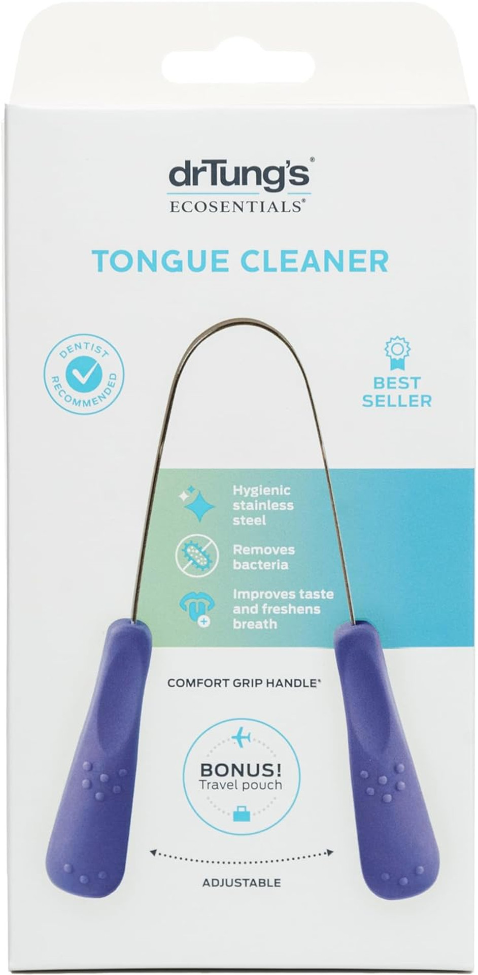 Drtung'S Stainless Steel Tongue Cleaner And Paperboard Smart Floss 1 Pack Bundle