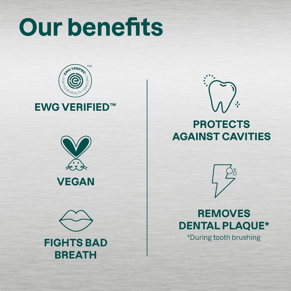 Attitude Toothpaste With Fluoride, Prevents Tooth Decay And Cavities, Vegan, Cruelty-Free And Sugar-Free, Complete Care, Spearmint, 4.2 Oz