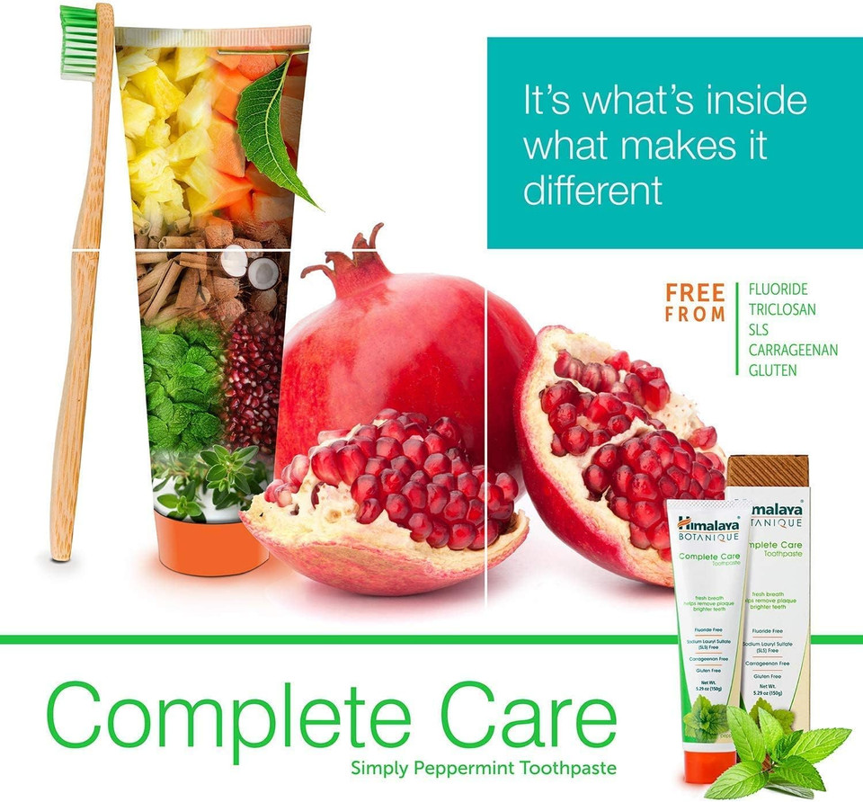 Himalaya Complete Care Toothpaste - Simply Peppermint Plus Simply Cinnamon 5.29 Oz/150 Gm -Bundle