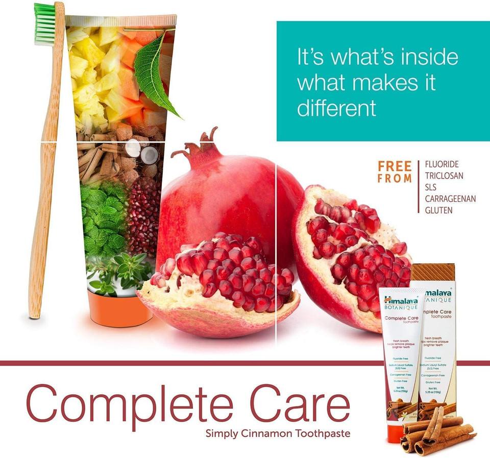 Himalaya Complete Care Toothpaste - Simply Peppermint Plus Simply Cinnamon 5.29 Oz/150 Gm -Bundle