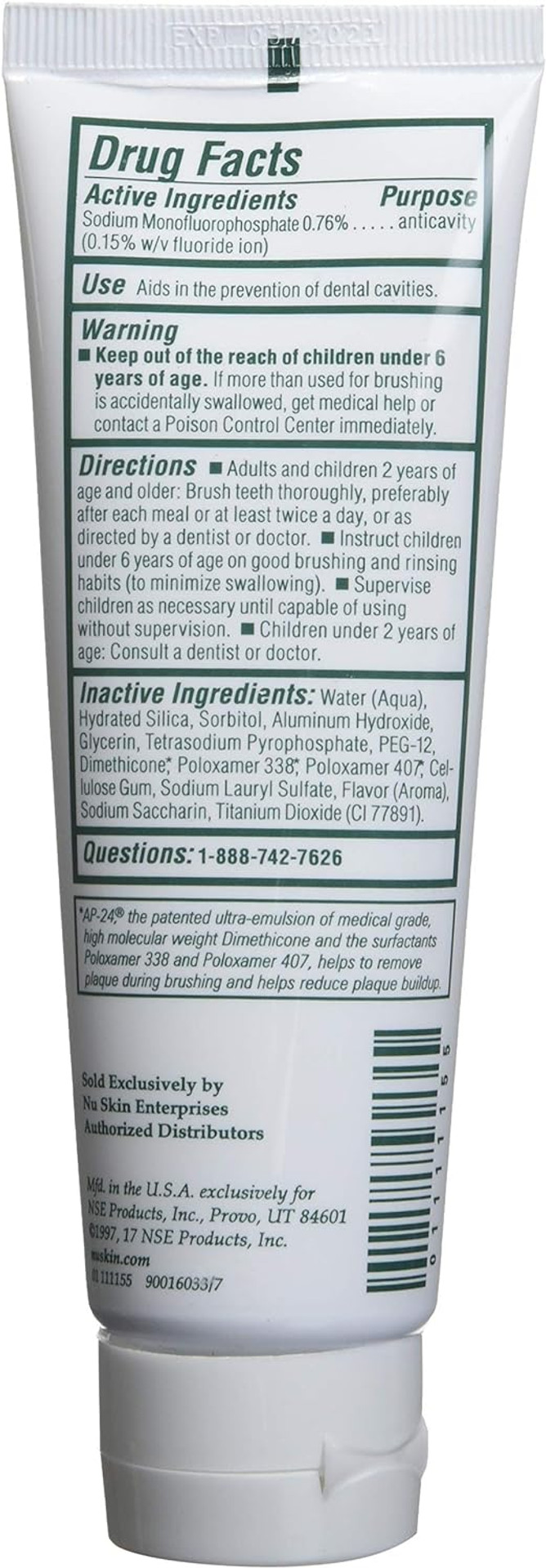 Nu Skin Ap 24 Whitening Fluoride Toothpaste