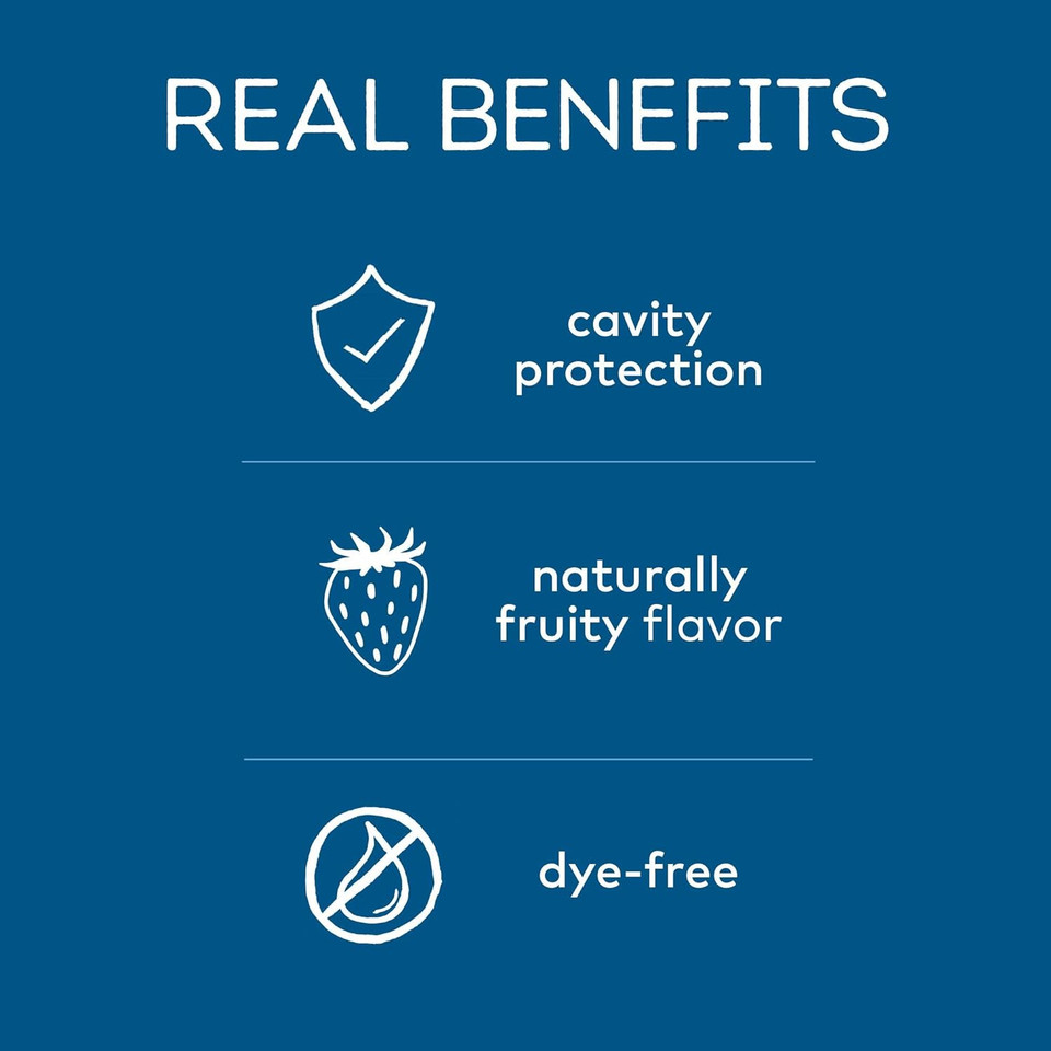 Tom'S Of Maine Fluoride Children'S Toothpaste, Natural Toothpaste, Dye Free, No Artificial Preservatives, Wild Blueberry, 5.1 Oz. 3-Pack (Packaging May Vary)5.1 Ounce (Pack Of 3)
