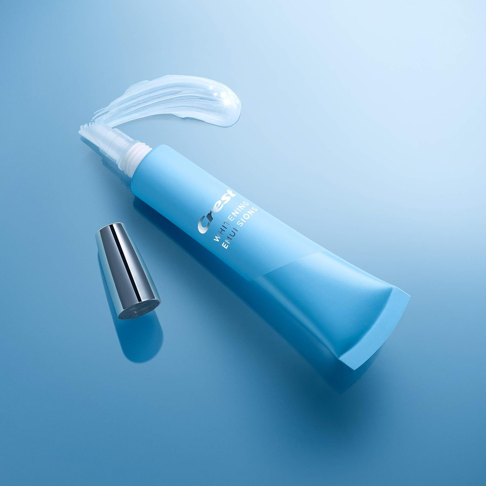 Crest Whitening Emulsions On-The-Go Leave-On Teeth Whitening Gel Kit With Built-In Applicator, 0.35 Oz (10G), Twin Value Pack