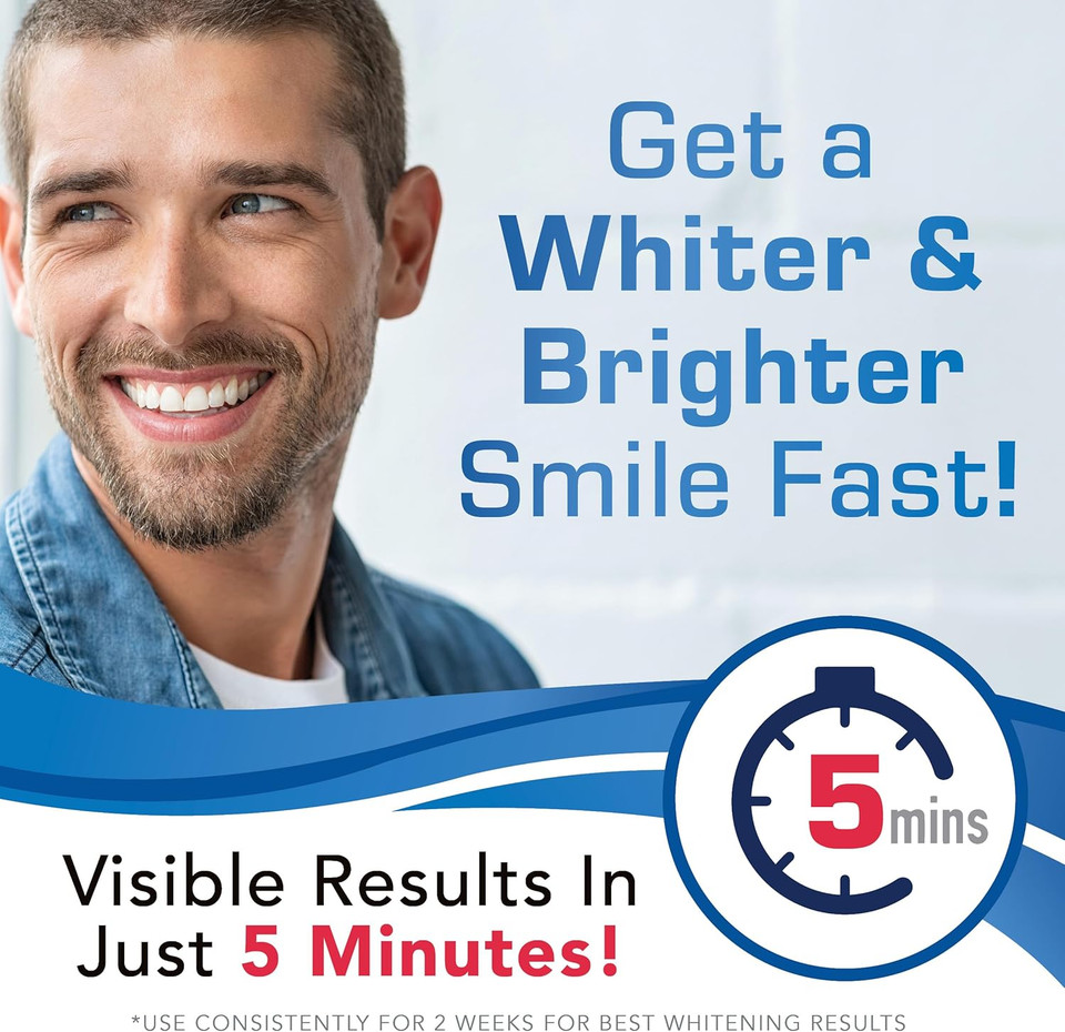 Plus White Whitening Kit - 5 Minute Speed Whitening Gel & Comfort Fit Mouth Tray - Professional Teeth Whitening Kit W/Dentist Approved Ingredient For Tooth Whitening (2 Oz)