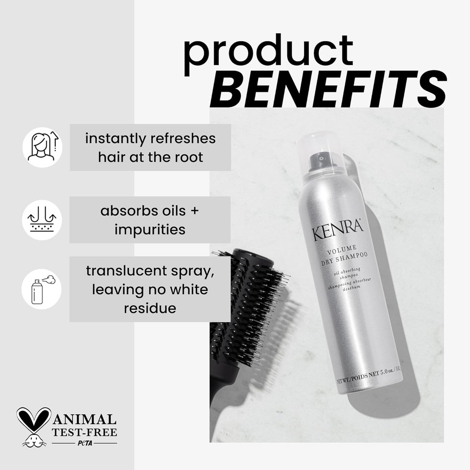 Kenra Volume Dry Shampoo | Oil Absorbing Shampoo | Translucent, Volume-Enhancing Spray | Instantly Refreshes Hair At The Root | Absorbs Oils & Impurities | All Hair Types