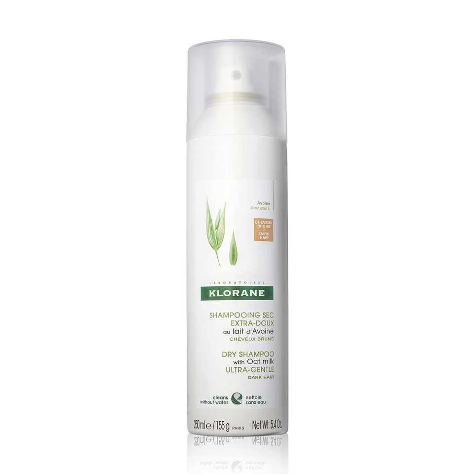 Klorane Dry Shampoo With Oat Milk, For Dark Hair, Natural Tint, All Hair Types, Paraben & Sulfate-Free5.4 Ounce (Pack Of 1)
