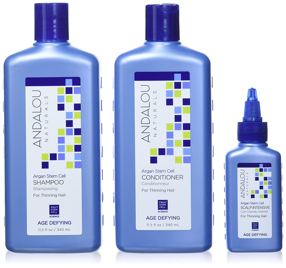 Andalou Naturals Age Defying Hair Thinning Treatment System, 3 Piece Kit3 Piece Set