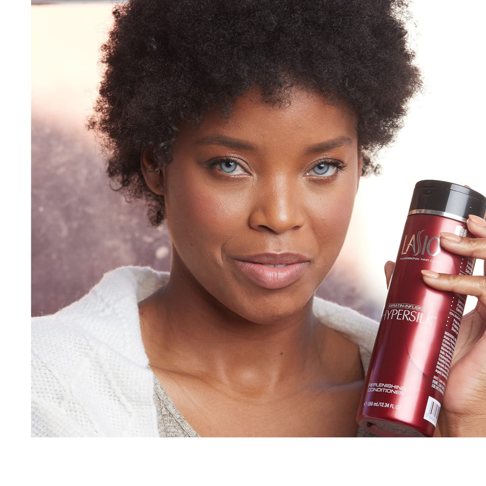 Lasio Hypersilk All In One Blowout Bundle Kit - Contains All Natural: Replenishing Shampoo, Replenishing Conditioner, And Smoothing Balm