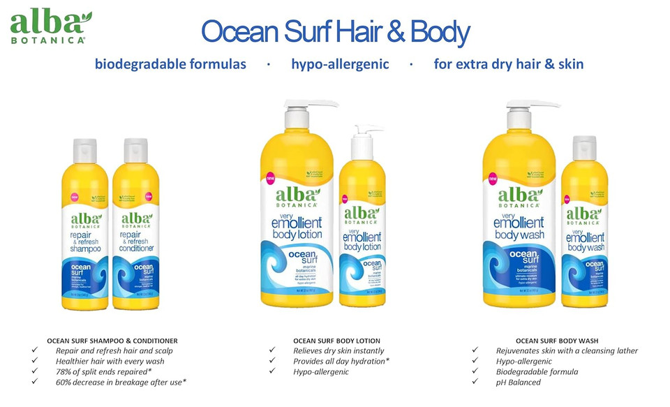 Alba Botanica Repair & Refresh Shampoo, Ocean Surf, 12 Oz