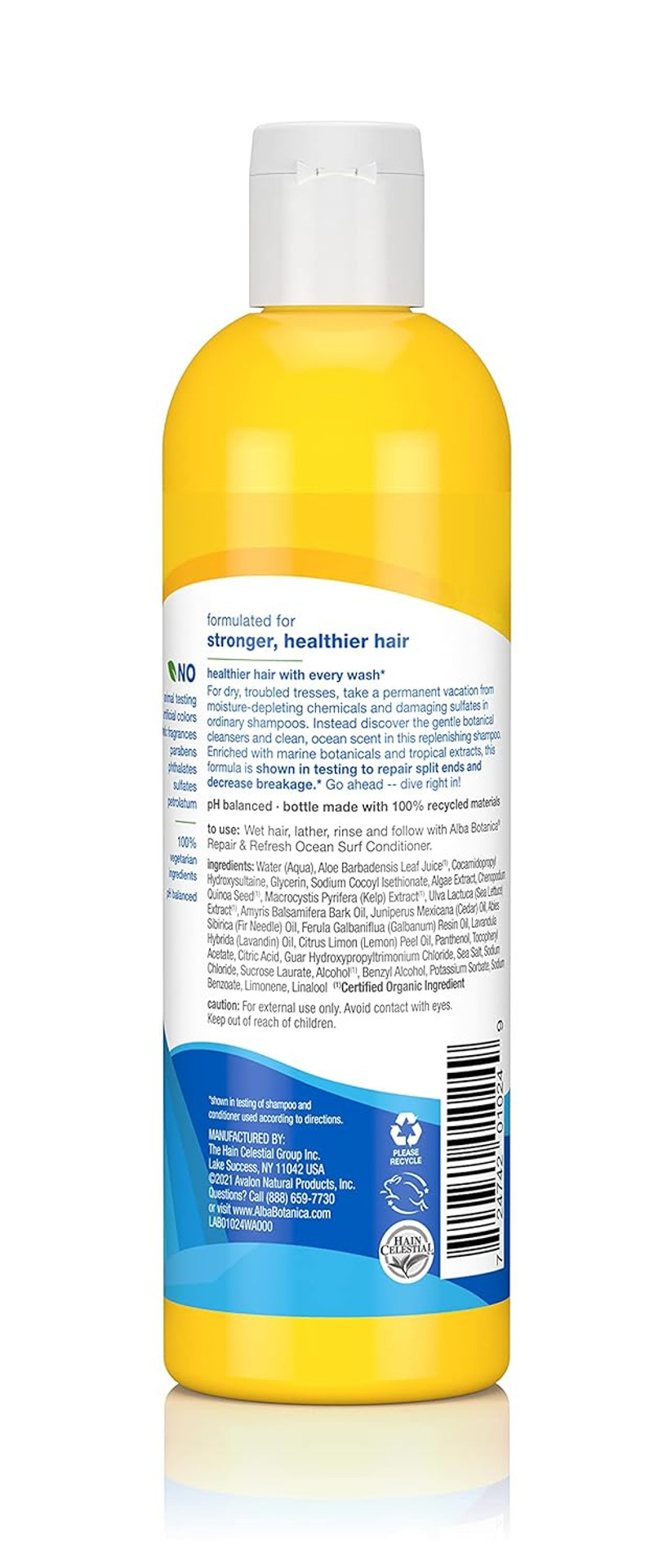 Alba Botanica Repair & Refresh Shampoo, Ocean Surf, 12 Oz