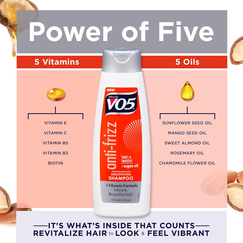 Alberto Vo5 Solutions Antifrizz Shampoo Help Tame And Smooth Unruly Hair Giving You A Sleek Beautiful Look, Multi, 11 Fl Oz