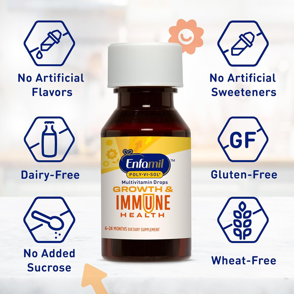 Enfamil Poly-Vi-Sol Liquid Multivitamin Supplement For Infants And Toddlers, 50 Ml Dropper Bottle1.69 Fl Oz (Pack Of 1)