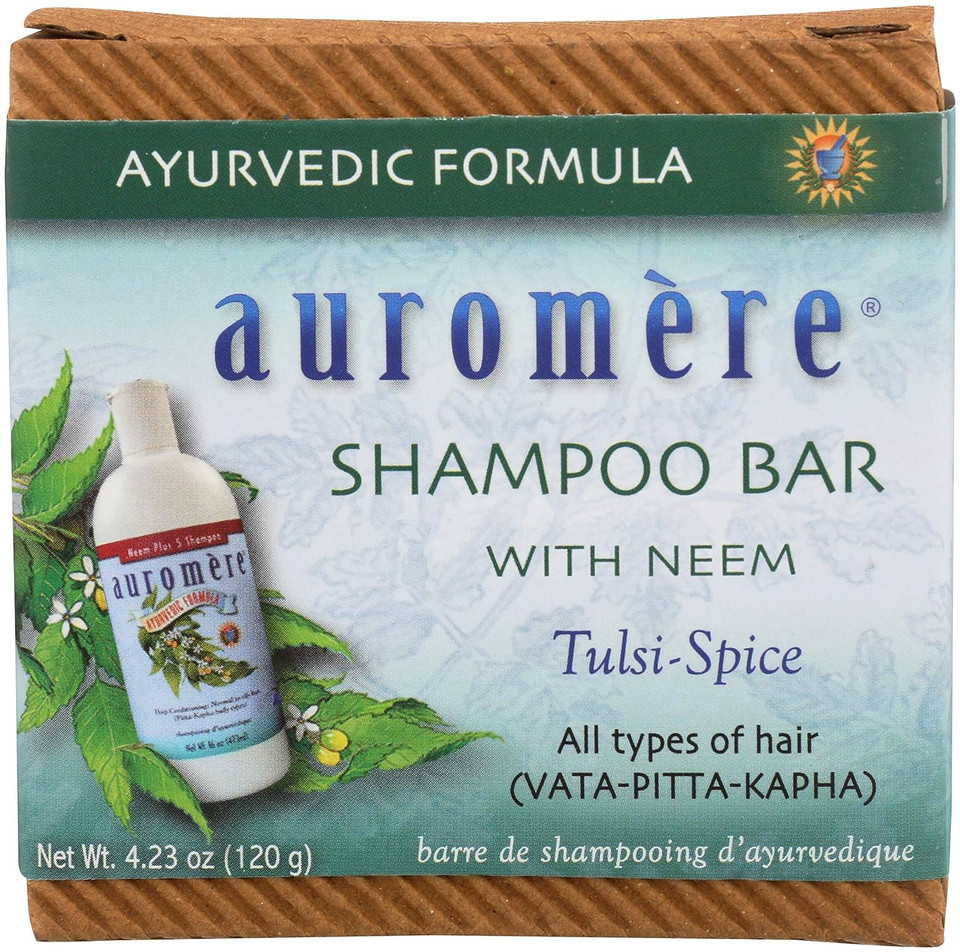Auromere Ayurvedic Shampoo Bar - Eco Friendly, Handmade, Vegan, Cruelty Free, Natural, Non Gmo, All In One Bar For Soap And Shampoo (4.23 Oz), 1 Pack4.23 Ounce (Pack Of 1)