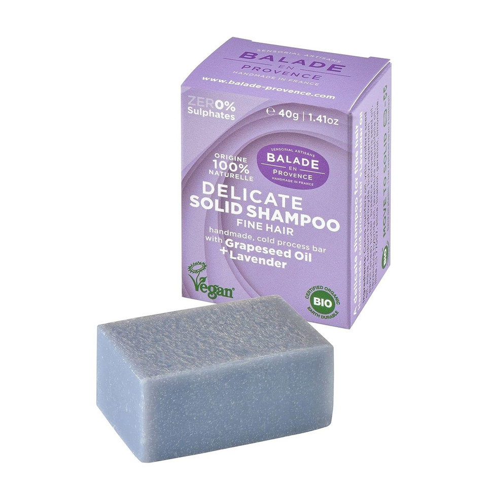 Balade En Provence Womenã¢ÂS Handmade Organic Solid Shampoo Bar, Lavender - Eco Friendly, Nourishing, No Sulfates, Vegan Certified, 1.41 Oz Balade En Provence Womenã¢ÂS Handmade Organic Solid Shampoo Bar, Lavender - Eco Friendly, Nourishing, No Sulfates, Vegan Certified, 1.41 Oz
