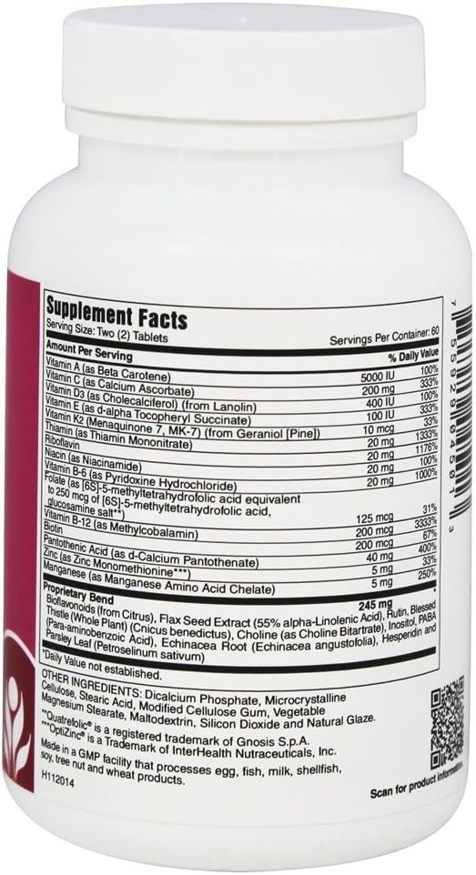 Michael'S Health Naturopathic Programs Pre-Teen Girls - 120 Vegetarian Tablets - Daily Multivitamin For Healthy Growth & Development - Kosher - 60 Servings120 Count (Pack Of 1)