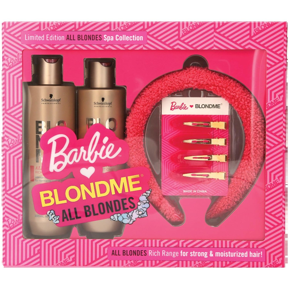 Blondmeã¢Â® X Barbieã¢Â Home Spa Collection ÃÂ All Blondes Kit - Nourishing And Hydrating Treatment For Shiny Hair ÃÂ Moisturizing Shampoo For Normal To Coarse Color Treated And Natural Blonde Hair