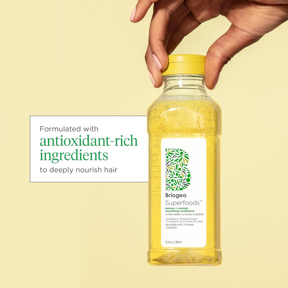 Briogeo Superfoods Banana + Coconut Nourishing Shampoo, Replenish Dull, Dry Hair And Supports Healthy Hair And Scalp, Vegan, Phalate & Paraben-Free, 2 Oz2 Fl Oz (Pack Of 1)