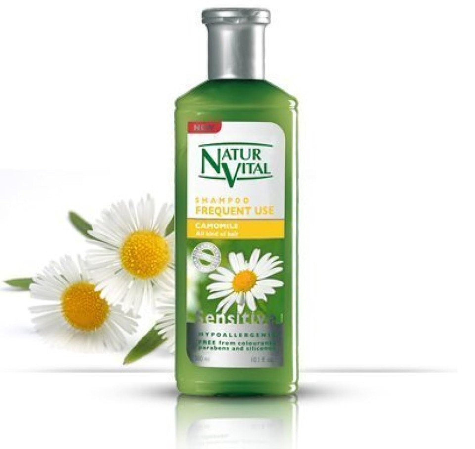 Hair Shampoo Camomile - Frequent Use - 300 Ml / Natural & Organic By Natur Vital