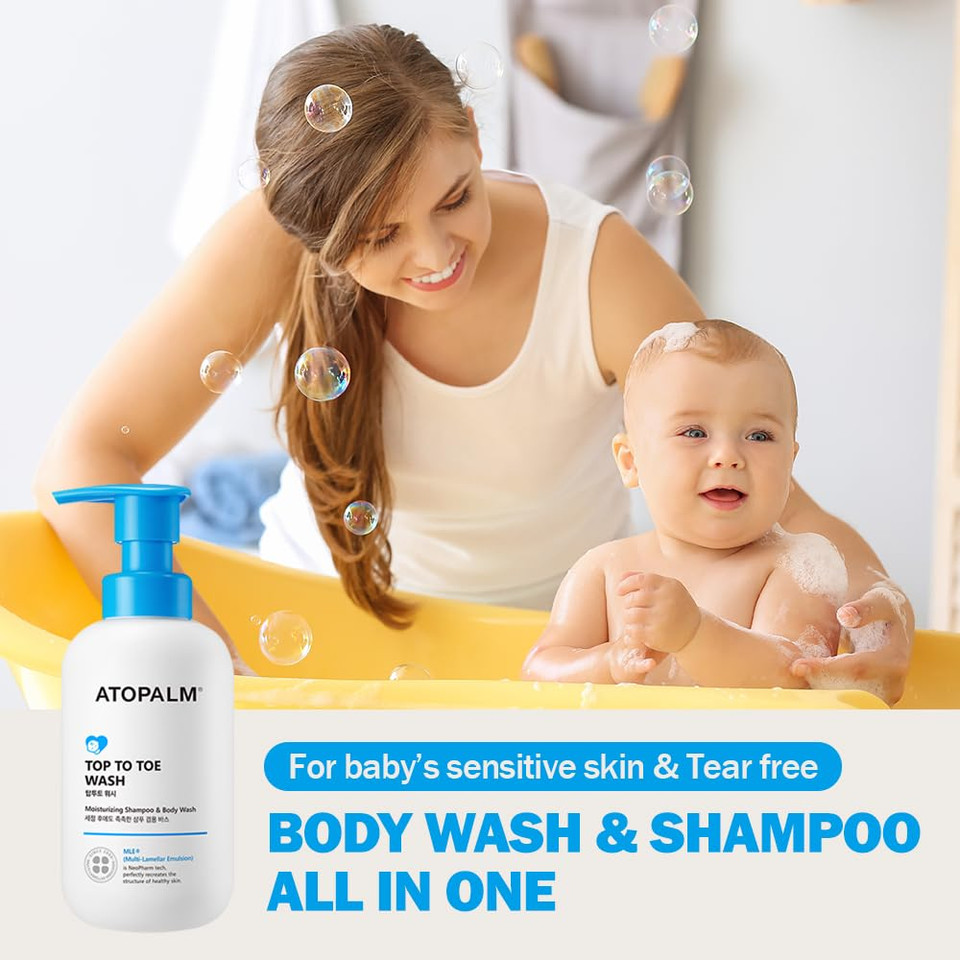 Atopalm Top To Toe Baby Wash & Shampoo, Sulfate-Free, Ph Balanced, Head To Toe Bath, 10.1 Fl Oz, 300Ml Atopalm Top To Toe Baby Wash & Shampoo, Sulfate-Free, Ph Balanced, Head To Toe Bath, 10.1 Fl Oz, 300Ml
