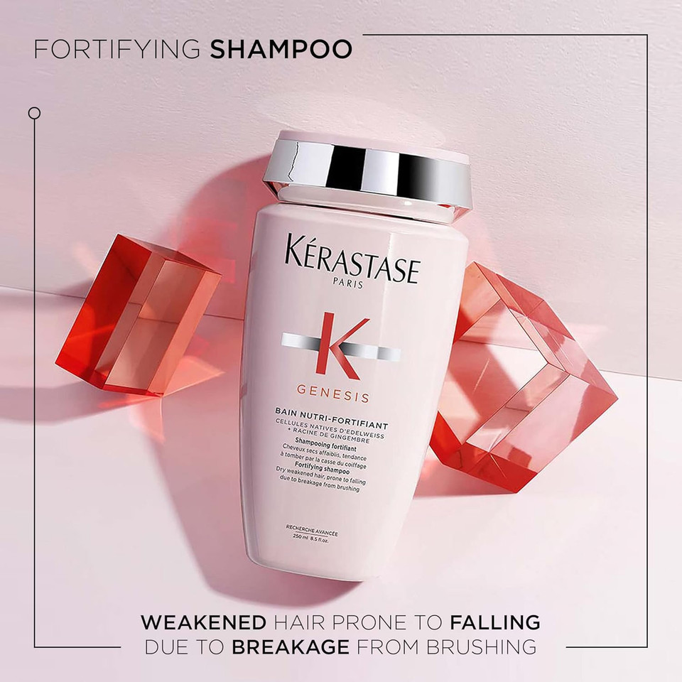 Kerastase Genesis Bain Shampoo | For Weakened Hair Prone To Falling Due Breakage From Brushing Provides Intense Nourishment 8.5 Fl Oz