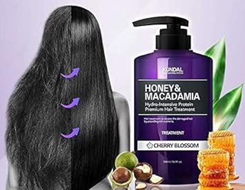 Kundal Honey&Macadamia Premium Nature Shampoo 500Ml & Hair Treatment 500Ml Set (Baby Powder)