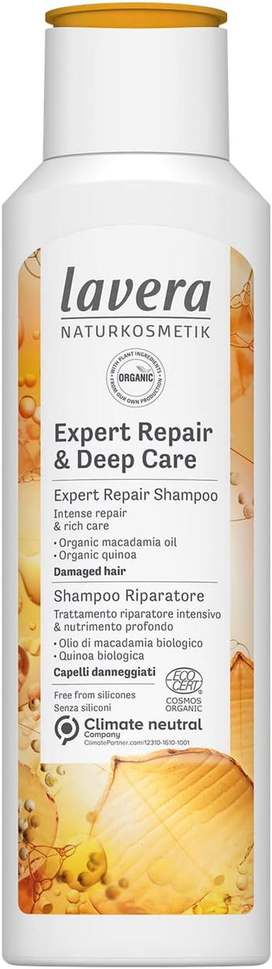 lavera Shampoo Expert Repair and Deep Care  Expert Repair Shampoo  Hair Care  Natural Cosmetics  Vegan  Certified  250ml lavera Shampoo Expert Repair and Deep Care  Expert Repair Shampoo  Hair Care  Natural Cosmetics  Vegan  Certified  250ml